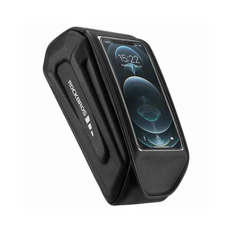 Rockbros Bike frame bag Phone pocket 1.7l Black