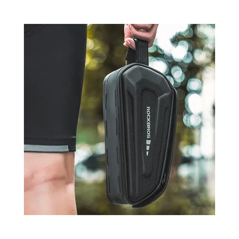 Rockbros Bike frame bag Phone pocket 1.7l Black