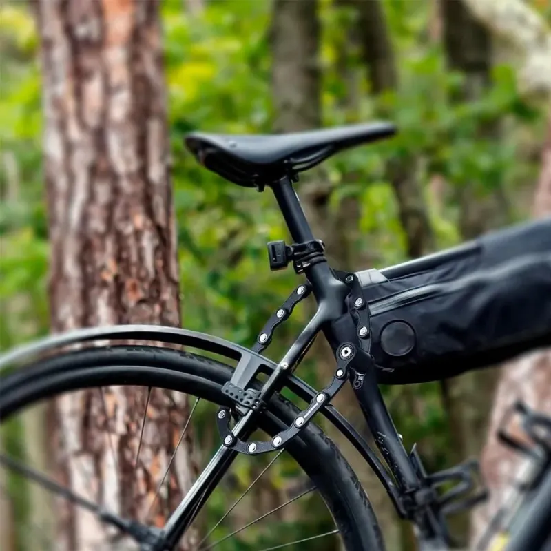 Rockbros WD795 black folding bike lock with key