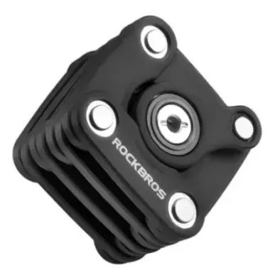 Rockbros WD795 black folding bike lock with key