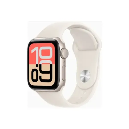 Apple Watch SE 3u00a0GPS 40mmu00a0Starlight Aluminium Case with Starlight Sport Band - M/L