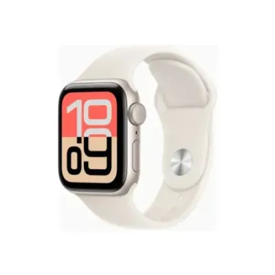 Apple Watch SE 3u00a0GPS + Cellular 40mmu00a0Starlight Aluminium Case with Starlight Sport Band - M/L