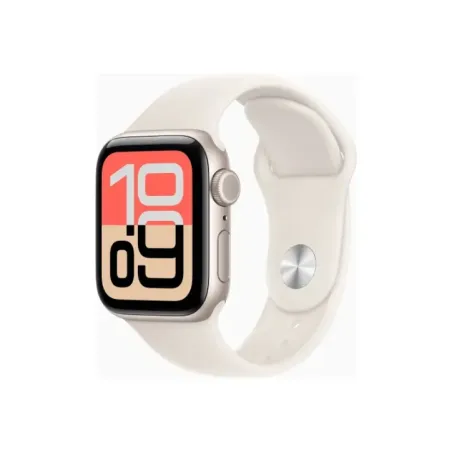 Apple Watch SE 3u00a0GPS + Cellular 40mmu00a0Starlight Aluminium Case with Starlight Sport Band - S/M