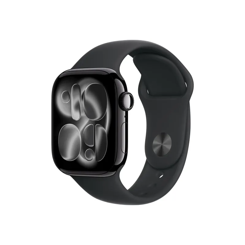 Apple Watch Series 11u00a0GPSu00a042mmu00a0Jet Black Aluminium Case with Black Sport Band - M/L Apple Watch Series 11u00a0GPSu00a042mmu00a0Jet Black Aluminium Case with Black Sport Band - M/L