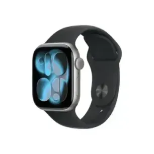 Apple Watch Series 11u00a0GPSu00a042mmu00a0Space Grey Aluminium Case with Black Sport Band - M/L