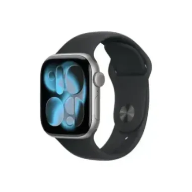 Apple Watch Series 11u00a0GPSu00a042mmu00a0Space Grey Aluminium Case with Black Sport Band - S/M