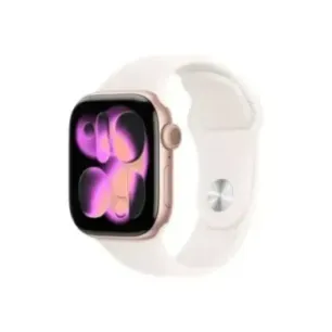 Apple Watch Series 11u00a0GPS + Cellular 42mm Rose Gold Aluminium Case with Light Blush Sport Band - S/M