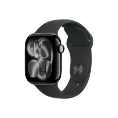 Apple Watch Series 11u00a0GPS + Cellular 42mmu00a0Jet Black Aluminium Case with Black Sport Band - M/L