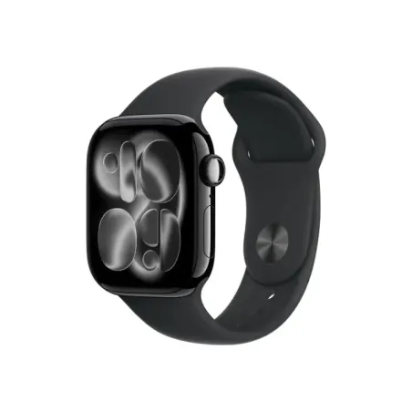 Apple Watch Series 11u00a0GPS + Cellular 42mmu00a0Jet Black Aluminium Case with Black Sport Band - S/M