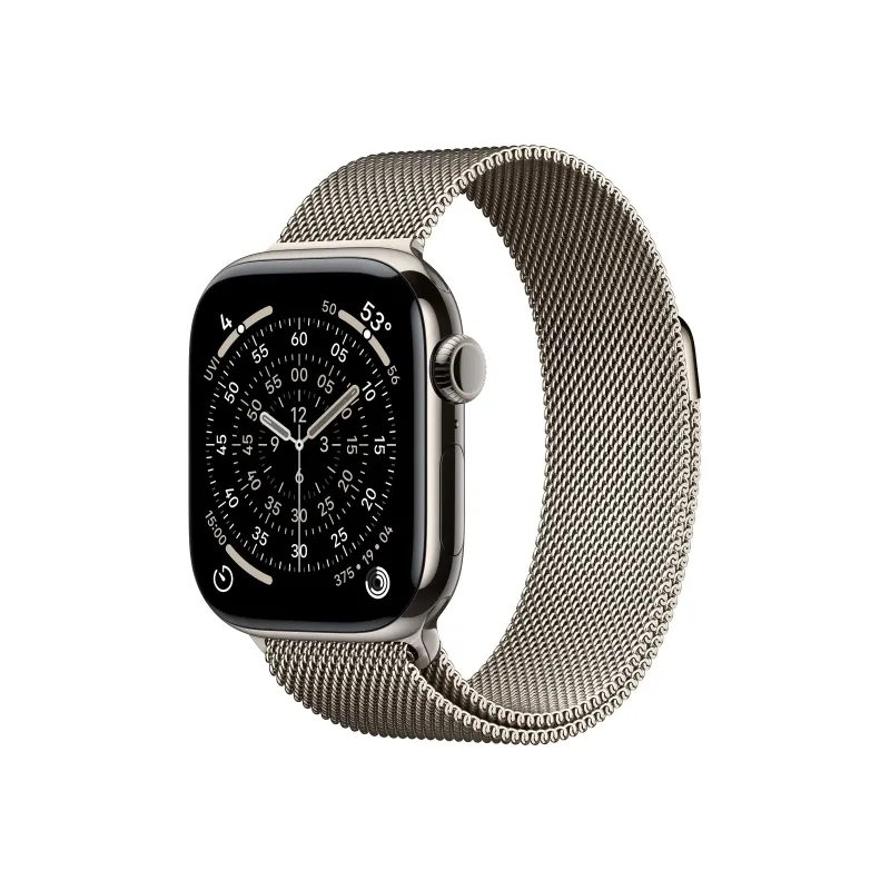 Apple Watch Series 11u00a0GPS + Cellular 42mmu00a0Natural Titanium Case with Natural Milanese Loop