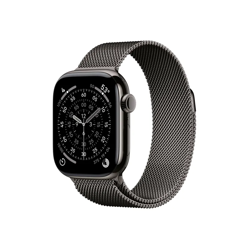 Apple Watch Series 11u00a0GPS + Cellular 42mmu00a0Slate Titanium Case with Slate Milanese Loop