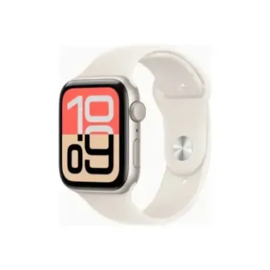 Apple Watch SE 3u00a0GPSu00a044mmu00a0Starlight Aluminium Case with Starlight Sport Band - S/M