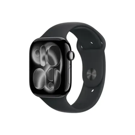 Apple Watch Series 11u00a0GPSu00a046mmu00a0Jet Black Aluminium Case with Black Sport Band - M/L
