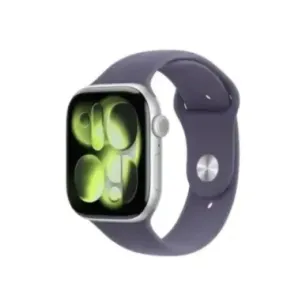 Apple Watch Series 11u00a0GPSu00a046mmu00a0Silver Aluminium Case with Purple Fog Sport Band - M/L