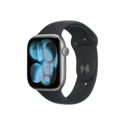 Apple Watch Series 11u00a0GPSu00a046mmu00a0Space Grey Aluminium Case with Black Sport Band - S/M