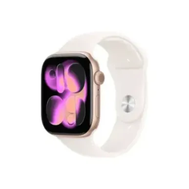 Apple Watch Series 11u00a0GPS + Cellular 46mm Rose Gold Aluminium Case with Light Blush Sport Band - S/M