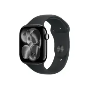 Apple Watch Series 11u00a0GPS + Cellular 46mmu00a0Jet Black Aluminium Case with Black Sport Band - M/L