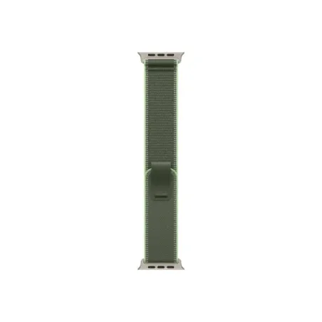 Apple 49mm Green/Neon Trailu00a0Loopu00a0-u00a0S/M - Natural Titanium Finish