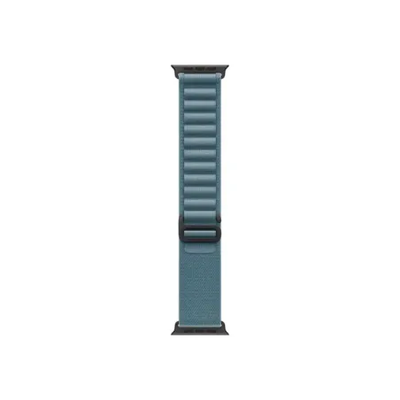 Apple 49mm Light Blue Alpineu00a0Loop -u00a0Medium - Black Titanium Finish