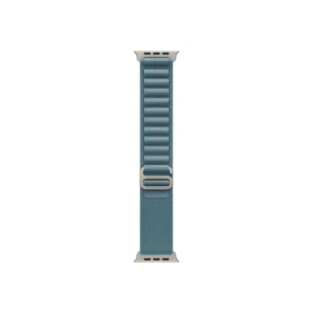Apple 49mm Light Blue Alpineu00a0Loop -u00a0Medium - Natural Titanium Finish