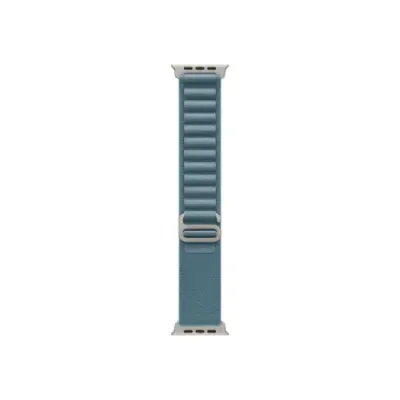 Apple 49mm Light Blue Alpineu00a0Loop -u00a0Small - Natural Titanium Finish