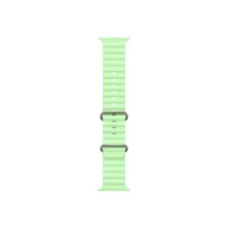 Apple 49mm Neon Green Oceanu00a0Band - Natural Titanium Finish