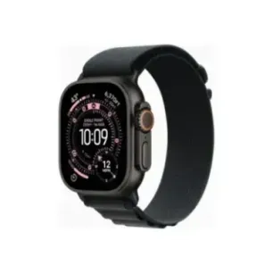 Apple Watch Ultra 3u00a0GPS + Cellularu00a049mmu00a0Black Titanium Case with Black Alpine Loop - Large
