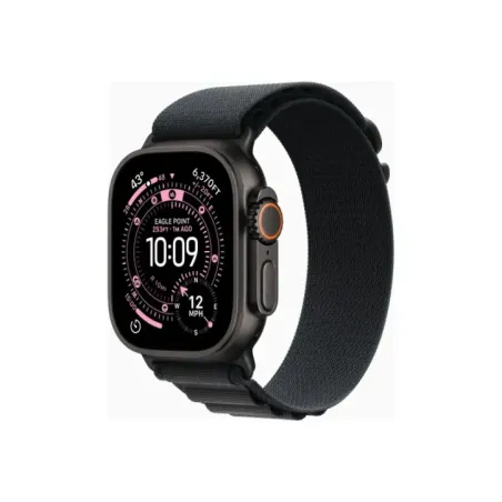 Apple Watch Ultra 3u00a0GPS + Cellularu00a049mmu00a0Black Titanium Case with Black Alpine Loop - Large