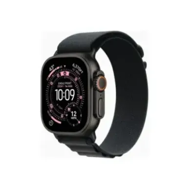 Apple Watch Ultra 3u00a0GPS + Cellularu00a049mmu00a0Black Titanium Case with Black Alpine Loop - Medium