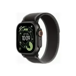 Apple Watch Ultra 3u00a0GPS + Cellularu00a049mmu00a0Black Titanium Case with Black/Charcoal Trail Loop - M/L
