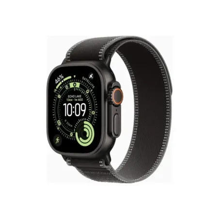 Apple Watch Ultra 3u00a0GPS + Cellularu00a049mmu00a0Black Titanium Case with Black/Charcoal Trail Loop - M/L