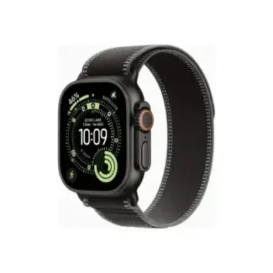 Apple Watch Ultra 3u00a0GPS + Cellularu00a049mmu00a0Black Titanium Case with Black/Charcoal Trail Loop - M/L