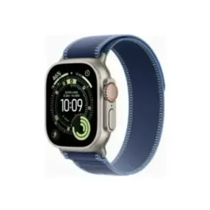 Apple Watch Ultra 3u00a0GPS + Cellularu00a049mmu00a0Natural Titanium Case with Blue/Bright Blue Trail Loop - M/L