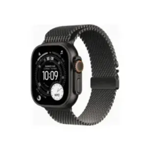 Apple Watch Ultra 3u00a0GPS + Cellularu00a049mmu00a0Black Titanium Case with Black Titanium Milanese Loop - Medium