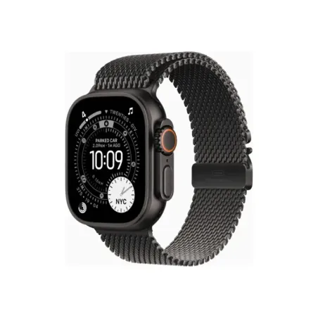 Apple Watch Ultra 3u00a0GPS + Cellularu00a049mmu00a0Black Titanium Case with Black Titanium Milanese Loop - Medium