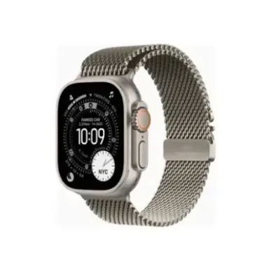 Apple Watch Ultra 3u00a0GPS + Cellularu00a049mmu00a0Natural Titanium Case with Natural Titanium Milanese Loop - Medium