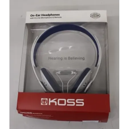 SALE OUT. Koss KPH30iW Headphones, On-Ear, Wired, Microphone, White Koss Headphones KPH30iW Wired On-Ear |
