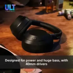 Sony ULT WEAR - Wireless Bluetooth Headphones with ULT POWER SOUND, Ultimate Deep Bass, Noise Cancelling, Clear Call