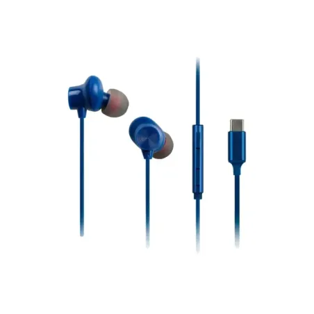 Panasonic RP-TCM225DEA USB-C Wired Earphones, In-Ear with Built-in Mic, Blue Panasonic