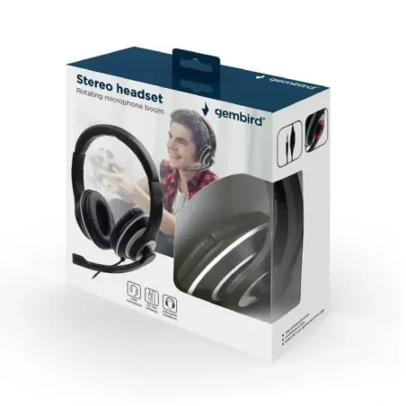 GEMBIRD HEADSET STEREO BLACK/MHS-03-BKWT