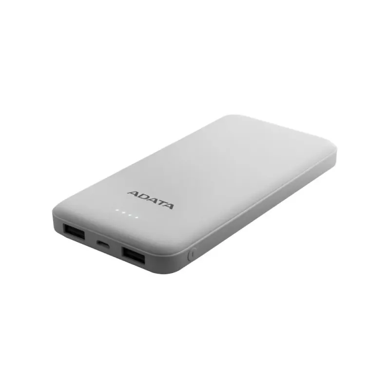 ADATA POWER BANK USB 10000MAH WHITE/AT10000-USBA-CWH