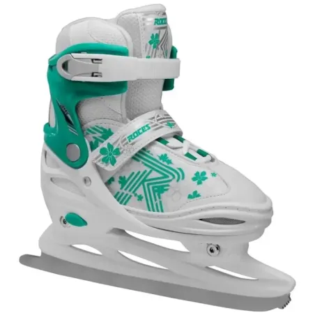 Roces Jokey 3.0 Girls Ice Skates (White/Turquoise|26-29)