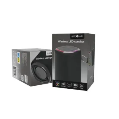 Portable Speaker GEMBIRD Black Wireless Bluetooth SPK-BT-LED-08S